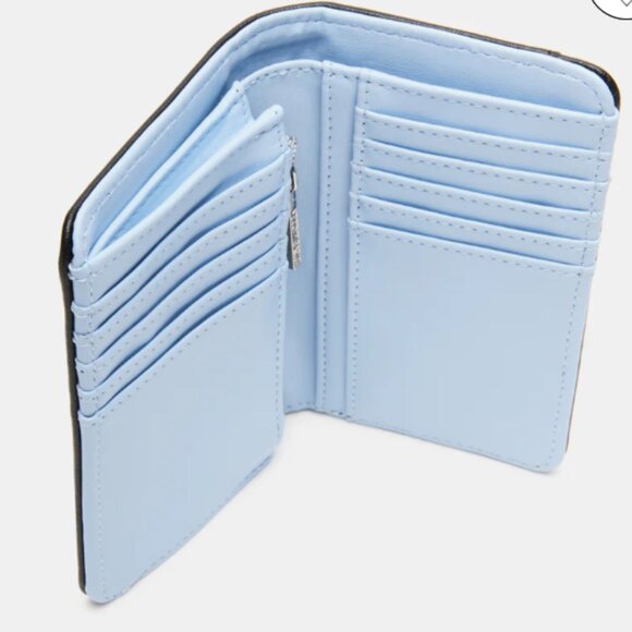 Steve Madden Blayer Linen Pink Compact Wallet - Picture 3 of 15